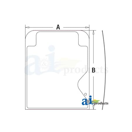 A & I Products Glass, Upper Windshield 62" x34" x4" A-4664382